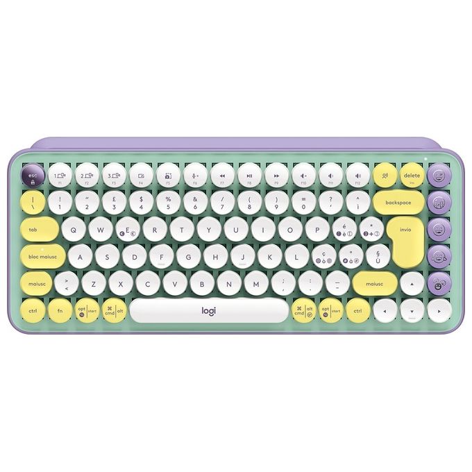 Logitech POP Keys Tastiera Meccanica Wireless con Tasti Emoji Personalizzabili Daydream-Mint