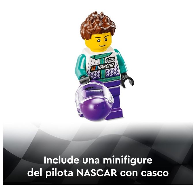 Lego 76935 Speed Champions Set Costruzione NASCAR Next Gen Chevrolet Camaro ZL1 328 Pezzi