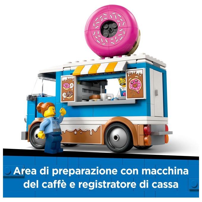 LEGO Furgone Ciambelle 60452 Gioco da Costruzione City Great Vehicles Divertimento Assembla Realistico ed Educativo per Bambini