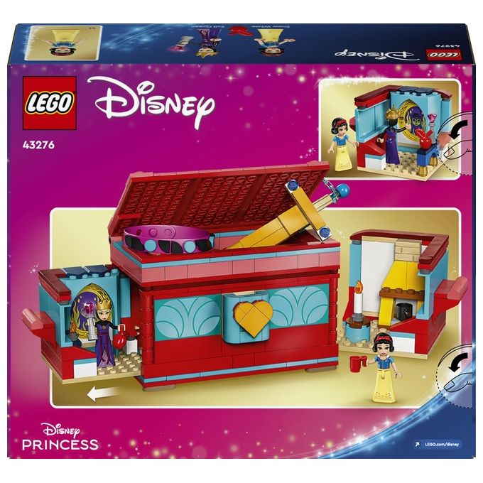 LEGO Disney Portagioie di Biancaneve Giocattolo Principesse da Costruire Giochi per Bambine e Bambini da 6 Anni con Mini Bamboline Accessori e un Braccialetto Personalizzabile Idea Regalo 43276