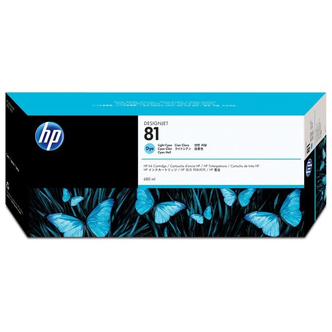 Hp cartuccia ink ciano chiaro n.81 per dj 5000