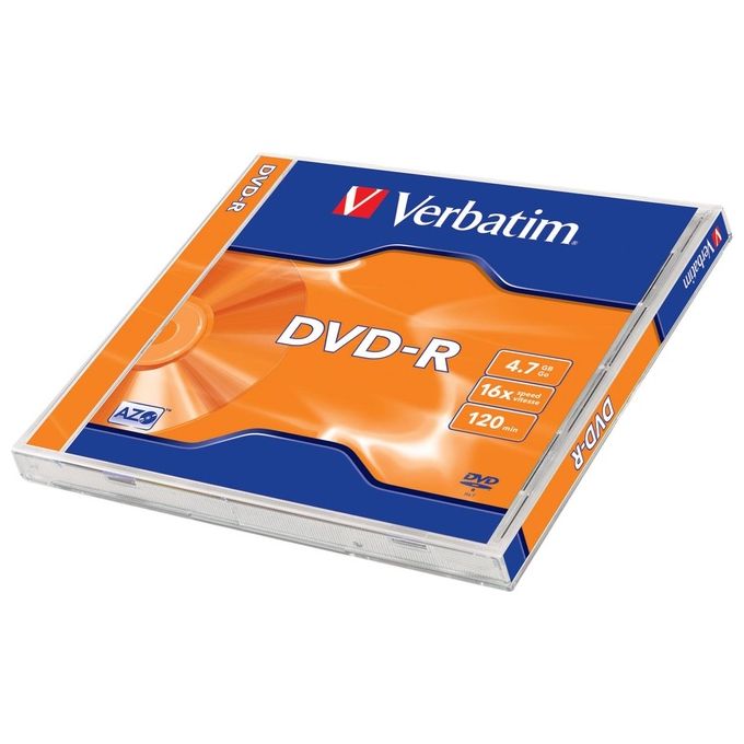 Verbatim Dvd-r 4.7gb 16x Conf.singola 1pz