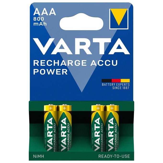 Varta Pila Ministilo AAA Ricaricabile 4 Pezzi
