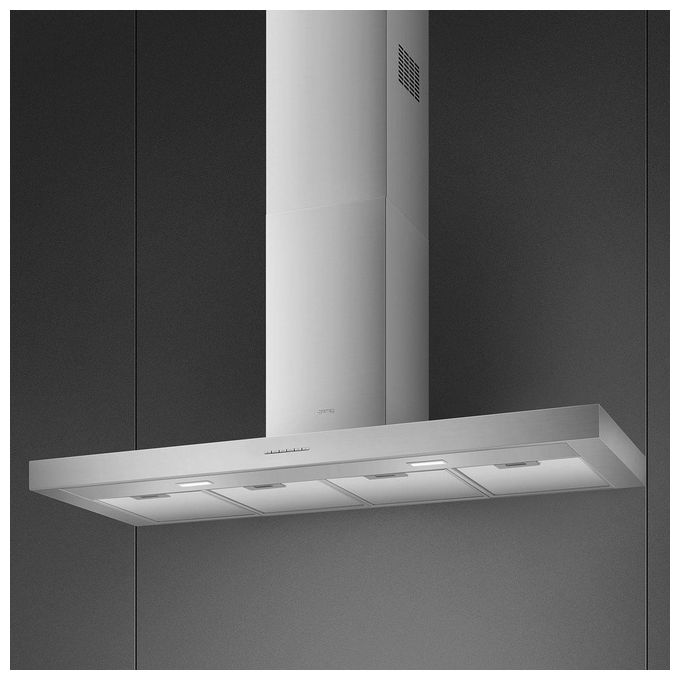 Smeg KBT1200XE Cappa a Espulsione Decorativa Murale Estetica Universale Classe energetica A 3 Velocita' 120 cm Inox