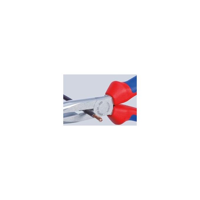 Knipex 26 16 200 Pinza a Becchi Mezzotondi con Tronchese 200mm VDE 1000V acciaio al vanadio colore Rosso Giallo