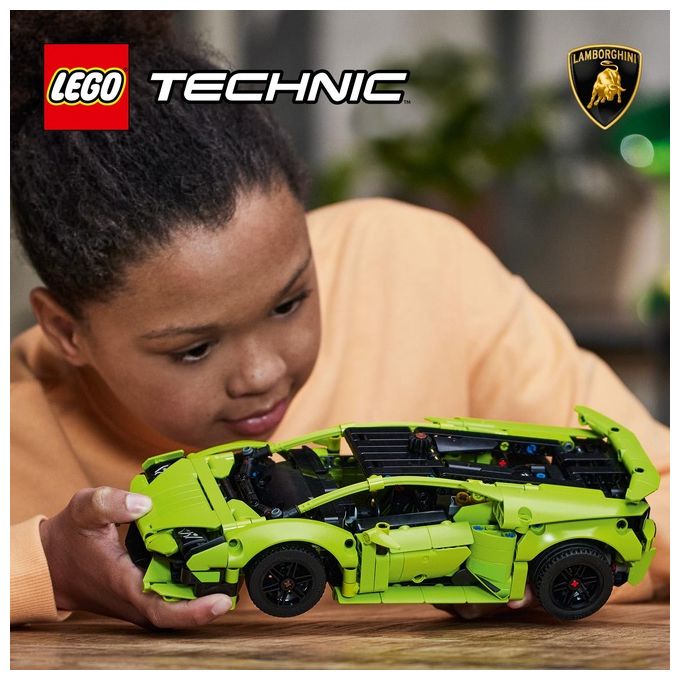 LEGO Technic 42161 Lamborghini Huracán Tecnica, Modellino di Auto da Costruire, Macchina Giocattolo per Bambini