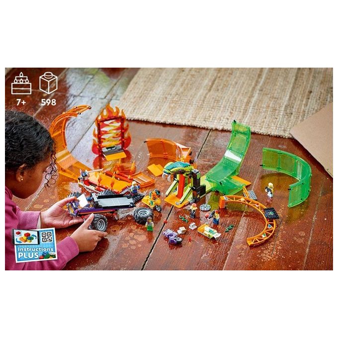 LEGO 60339 Arena delle acrobazie Set da costruzione 598 pezzi 7 minifigure colore Multicolore