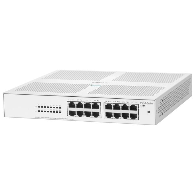 HPE R8R47A Aruba Instant On 1430 Switch Non Gestito L2 16 Porte Gigabit Ethernet 10-100-1000 1U colore Bianco