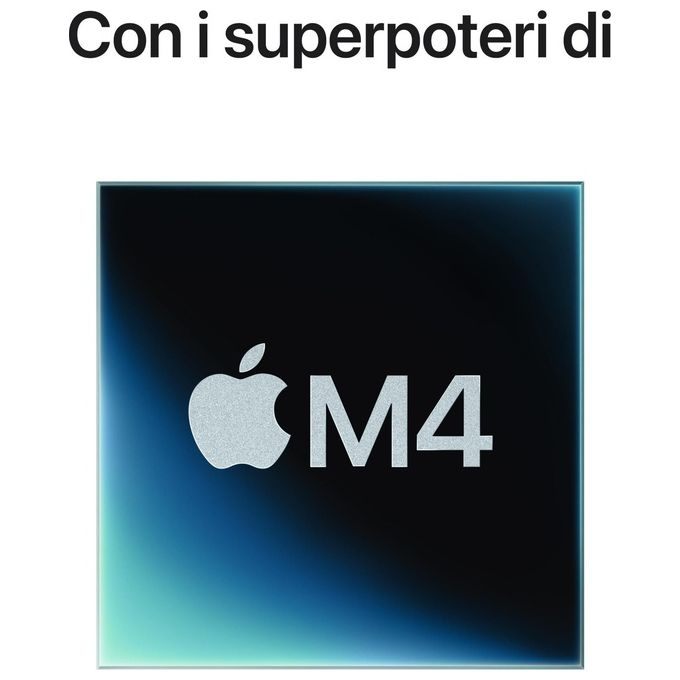 Apple MCYT4T-A Mac mini Chip M4 CPU 10-core GPU 10-core 24GB RAM SSD 512GB macOS Sequoia colore Argento