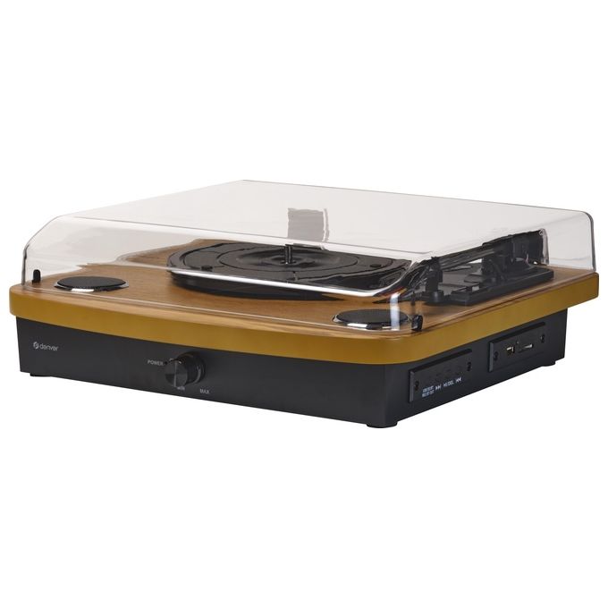 Denver VPL-230LW Giradischi Nero-Legno