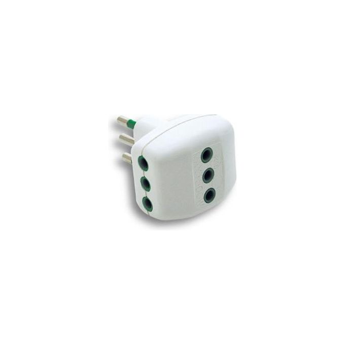 Fanton Adattatore Triplo Spina 2p+t 10a S11 Bianco