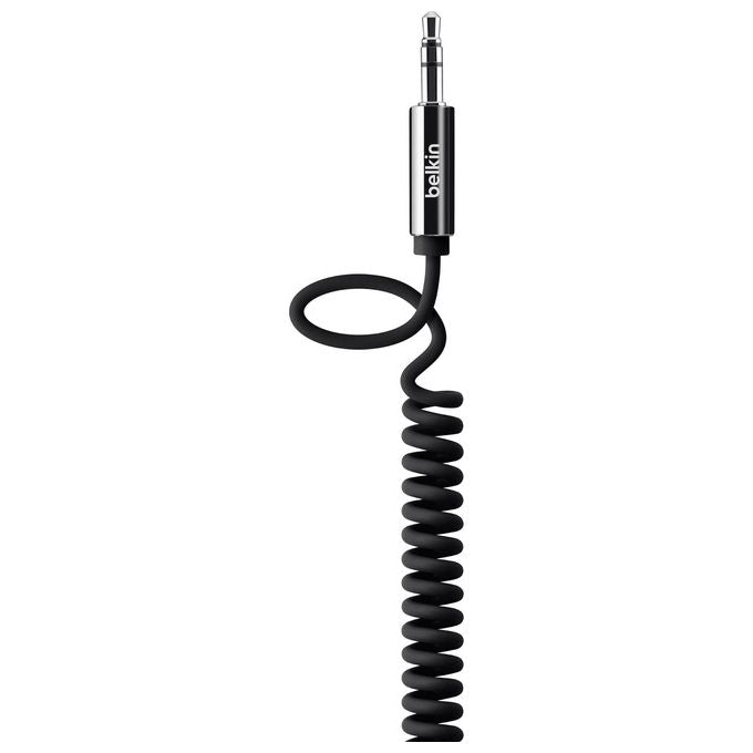 Belkin 3.5mm Coiled Aux Cables - 1.8 Nero