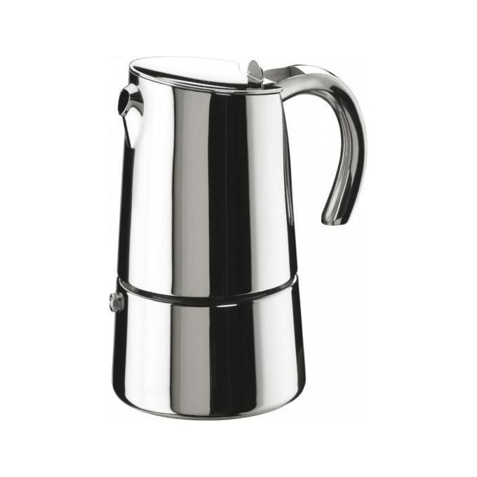 Caffettiera Moka Bella 6 tazze per induzione in acciaio inox lucido