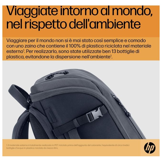HP Travel Zaino Porta Computer fino a 15.6'' Grigio Ferro per Victus by HP Laptop 15 Pavilion x360 Laptop