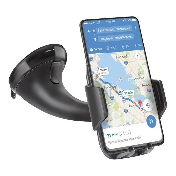 SBS Supporto Da Auto per Telefoni e Smartphone Ideale per Viaggi e Utilizzo Sicuro in Automobile