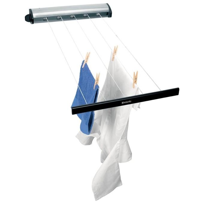 Brabantia Filo Stendibiancheria 22mt Acciaio Opaco per un Asciugatura Efficiente e Space Saver