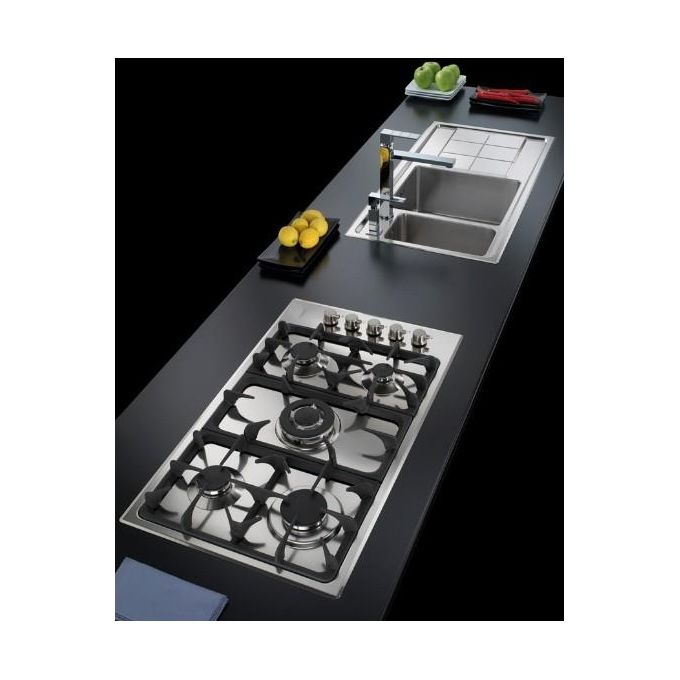 Foster 7053 062 Professionale Piano Cottura a Gas 3 Zone Griglie in ghisa 60 cm Inox Spazzolato