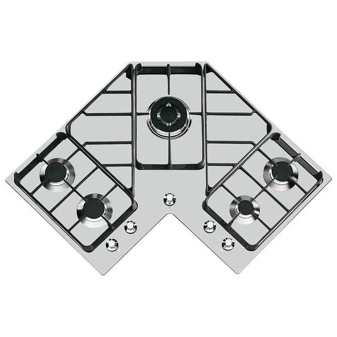 Foster 7038 052 Piano Cottura a Gas Angolare 5 Zone Griglie in ghisa Bruciatori speciali 83 cm Inox