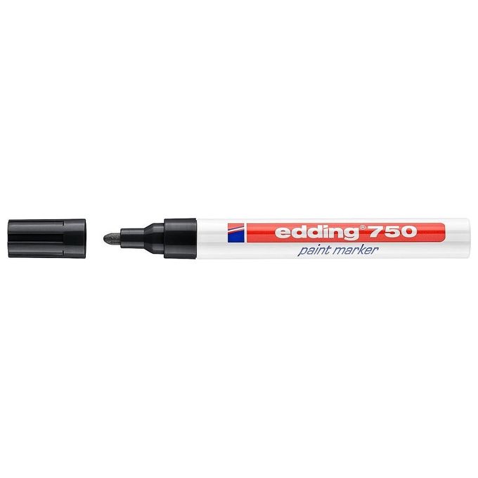Edding 4-750001 Marcatore a Vernice 750 Punta Conica 2-4mm Nero