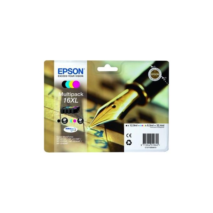 Epson Cartuccia C13t16364010 Workforce serie 16xl Multipack (bk-y-c-m)