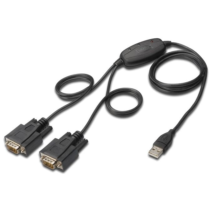 Digitus Cavo Adattatore Digitus Da Usb 2.0 A 2 Porte Seriali 9 Poli Rs232