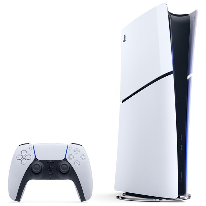Sony PlayStation 5 Slim Digital Edition, Bundle Fortnite Flowering Chaos, 825GB, Nero-Bianco