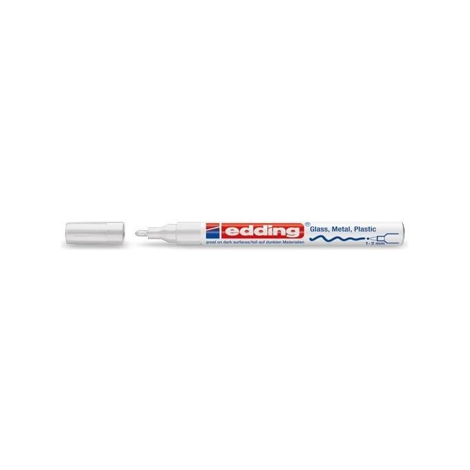Edding 4-751049 Marcatore a Vernice 751 Punta Conica 1-2mm Bianco