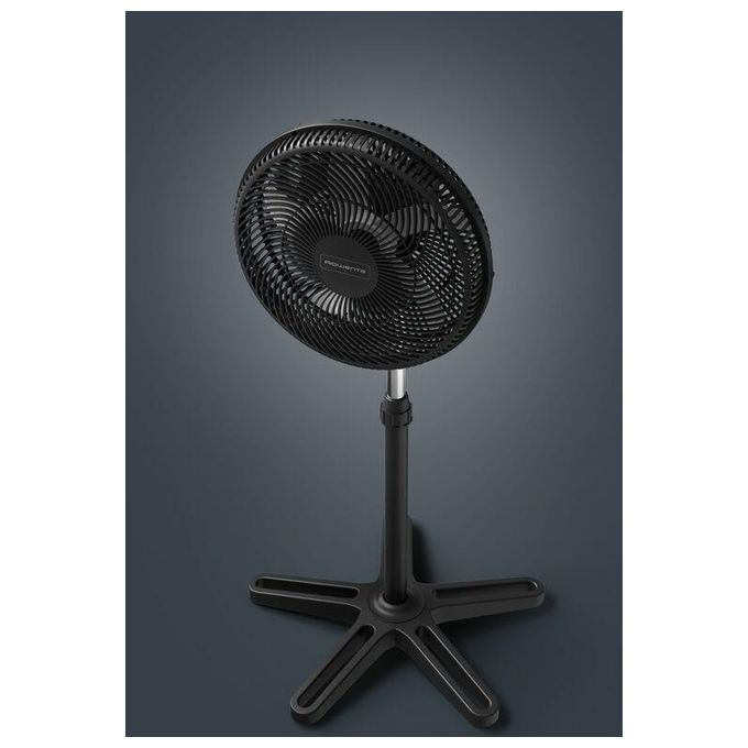 Rowenta Turbo Essential Ventilatore a Piantana Nero modello VU3110F0 per un'efficace climatizzazione domestica
