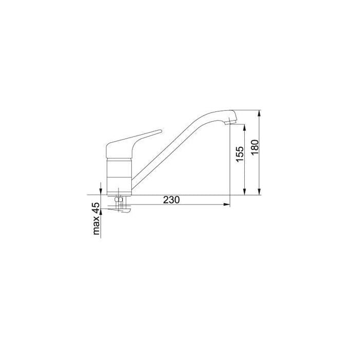 Franke Giada Miscelatore monocomando con canna girevole 360° Avena 115.0027.744