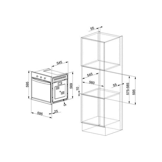 Franke CM 85 M CO Forno Multifunzione da Incasso 60 cm Capacita' 66 Litri Classe energetica A 8+1 funzioni Ramato 116.0183.292