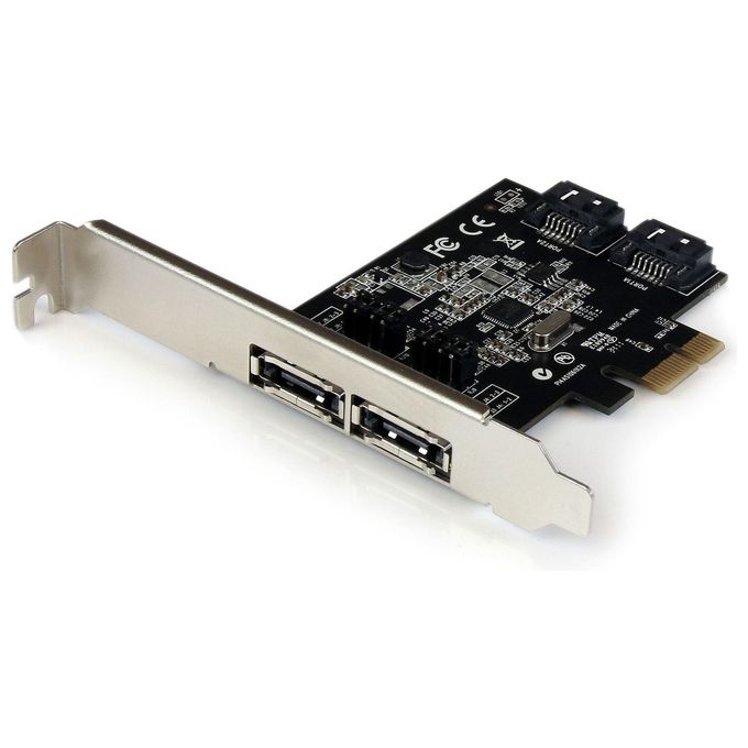 StarTech Scheda controller PCI Express SATA 6 Gbps eSATA 2 porte - Scheda PCIe SATA III a due porte - 2 int-2 est