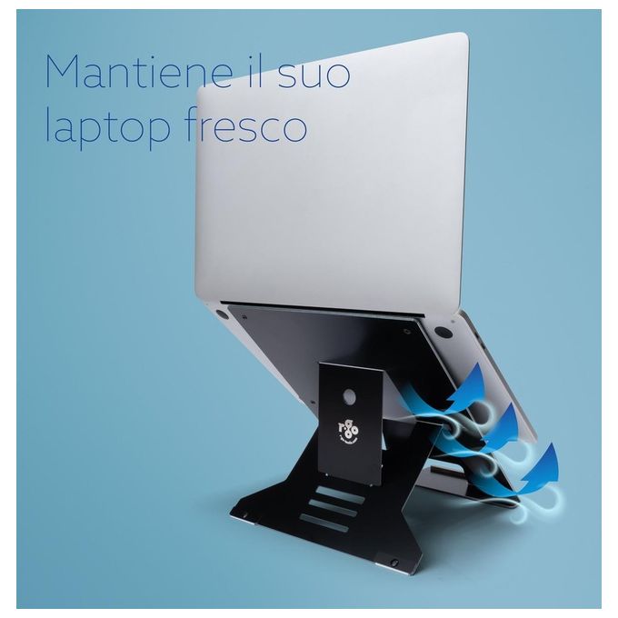 R-Go Tools RGORIDOCBL Supporto per Laptop Nero 22