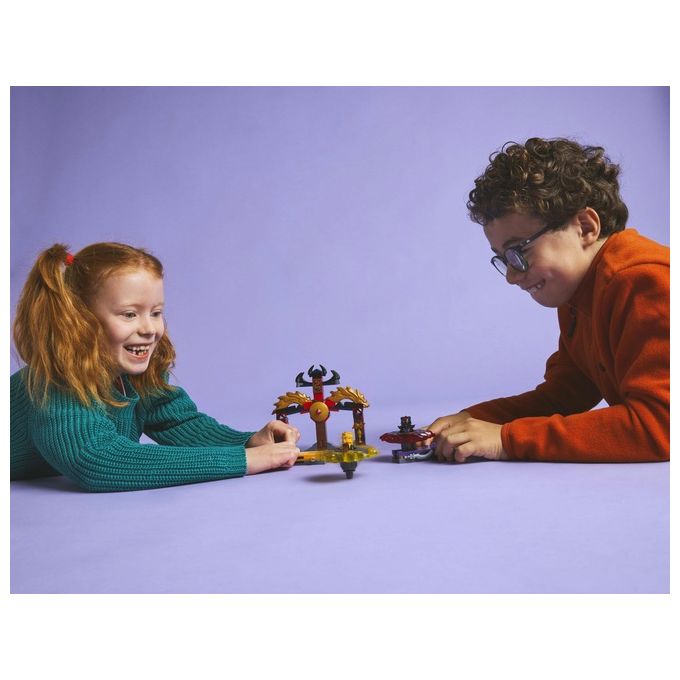 LEGO NINJAGO Battle Pack Draghi dello Spinjitzu - 2 Trottole Giocattolo Tempio Costruibile Elementi di Potere e 2 Minifigure Giochi per Bambini e Bambine da 6 Anni da La Rivolta dei Draghi 71826
