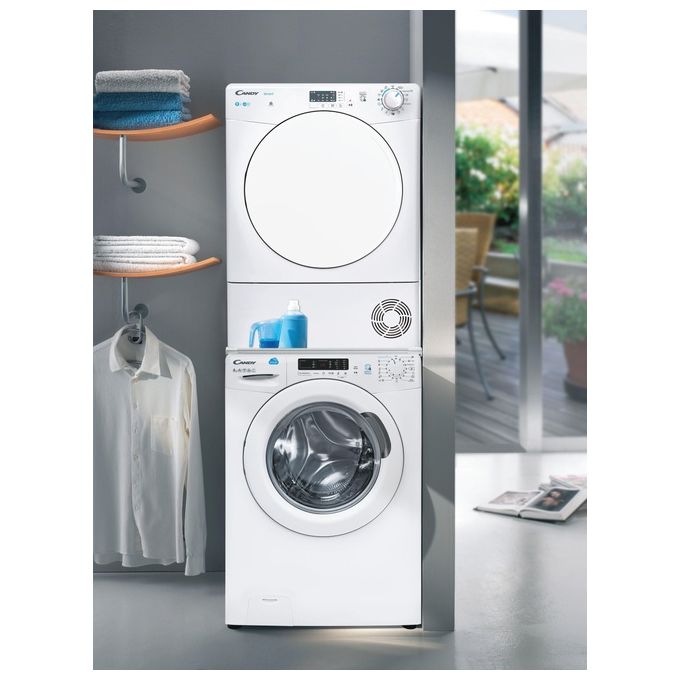 Candy CSE C9LF-S Smart Asciugatrice a Condensazione Capacita' di carico 9 Kg Classe energetica B 16 programmi NFC Bianco