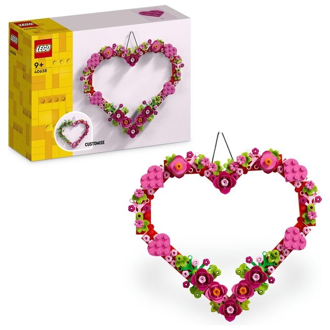 LEGO Creator 40638 Cuore Ornamento, Gioco da Costruire per Bambini 9+, Decorazione per Casa, Idea Regalo per Festa della Mamma