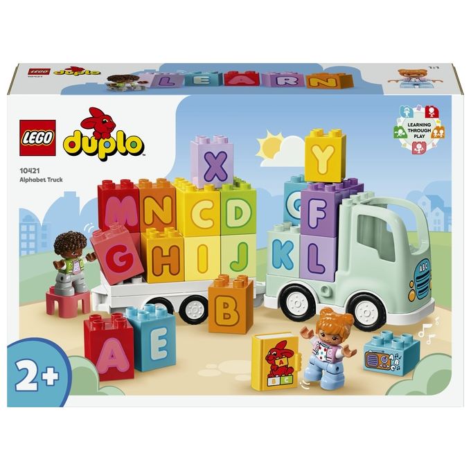 LEGO DUPLO 10421 Il Camioncino dell'Alfabeto, Giochi Educativi per Bambini 2+ Anni con Camion Giocattolo e Mattoncini ABC