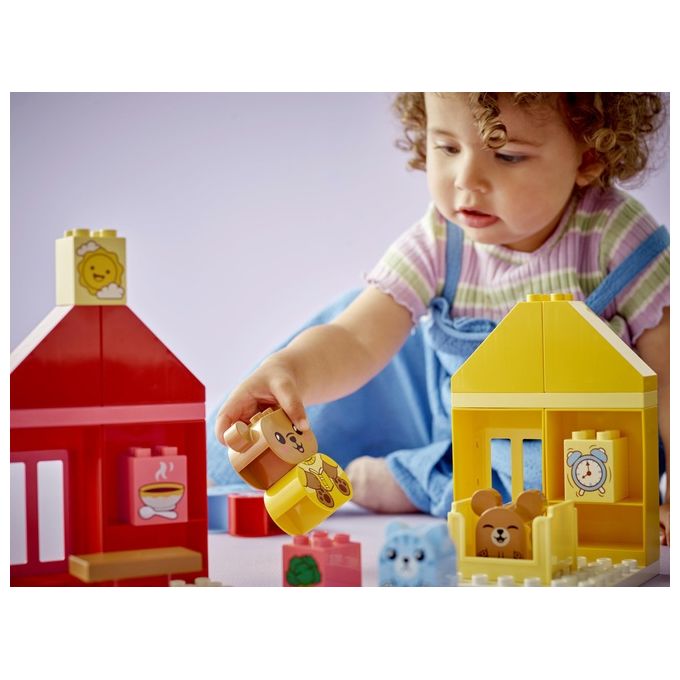 LEGO DUPLO 10414 Attivita' Quotidiane: Mangiare e Andare a Letto, Giochi per Bambini da 1.5 Anni in su con 4 Animali Giocattolo