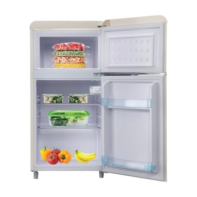 DCG MF100CCDP Frigorifero Doppia porta 100 Litri Design Retro' Panna