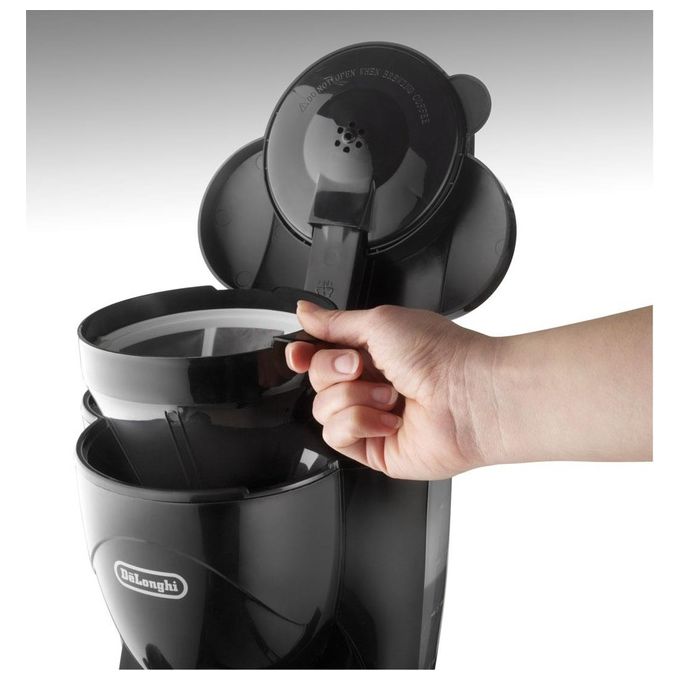 De longhi macchina caffe' filtro americano icm 2.1b 10 tazze 1,5 litri caraffa vetro nero
