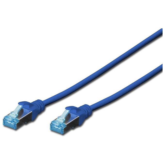 Digitus Cavo di Rete Schermato Sf-Utp in Rame Cat. 5e Colore Blu 3mt