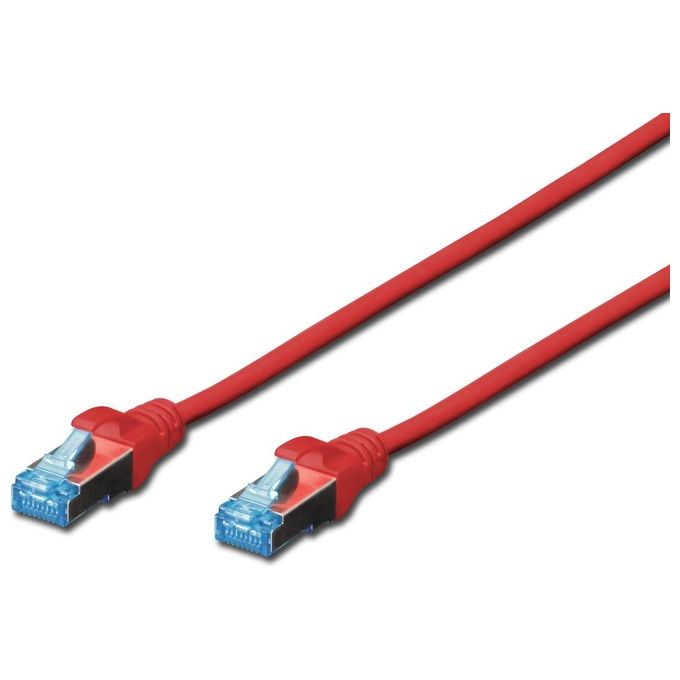 Digitus DK-1532-005 Cavo di Rete Cat5e SF-UTP S-FTP 0,5mt Rosso