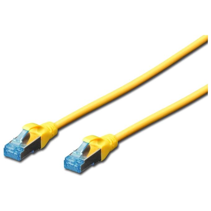 Digitus Cavo di Rete Schermato Sf-Utp in Rame Cat. 5e Colore Giallo 5mt