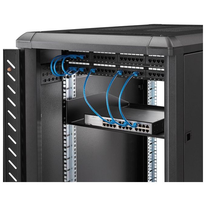 StarTech Scaffale cantilever per montaggio a rack 2U - Robusto ripiano per armadio server rack fisso - 56 kg