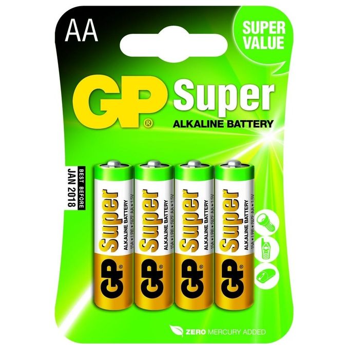 Gp Batteries Blister Stilo Aa Lr6 Gp15au4