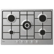 Candy CHW74WX – Piano cottura a gas 5 zone, (75 cm), Acciaio Inox