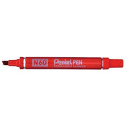 Pentel Cf12 marcatori N60 Punta Scalpello Rosso
