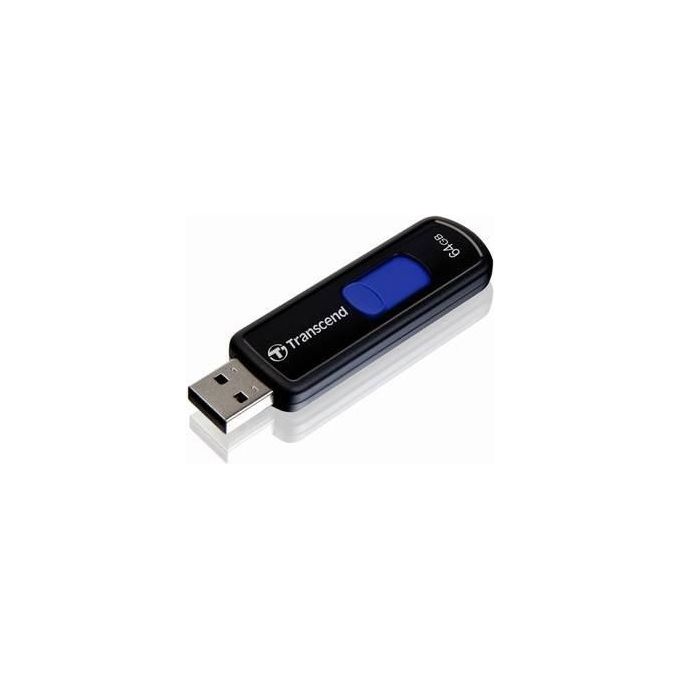 Transcend JetFlash Elite 760 64Gb Unita' Flash Usb Tipo A 3.2 Gen 1 Nero-Blu