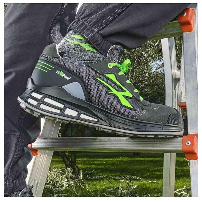 Upower Scarpe Egon Grigio Verde Basse Numero 39 S1p