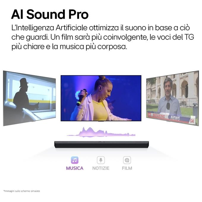 Lg Soundbar S40T 300w su 2.1 canali dolby digital dts subwoofer wireless bluetooth