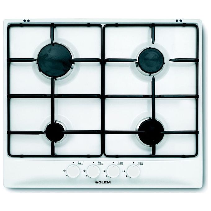 Glem Gas GT64WH Piano Cottura a Gas 4 Fuochi 60cm - Yeppon